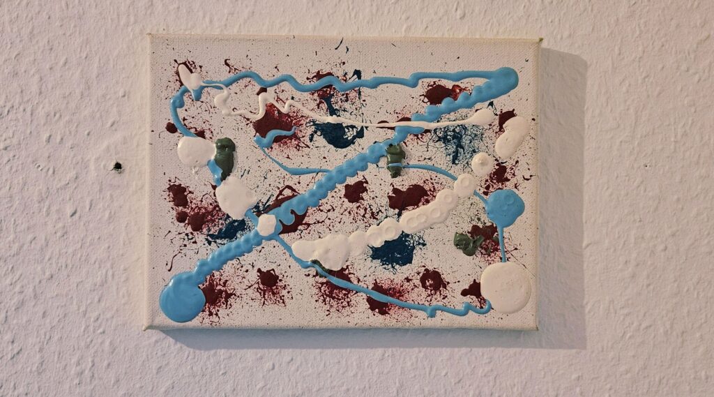 Acrylgemälde von Margit Federlechner, handgemaltes Kunstwerk mit individueller Farbkomposition und künstlerischer Ausdruckskraft.